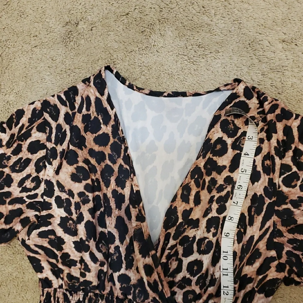 Leopard Print Maxi Dress with Elastic Waist - Picture 5 of 5